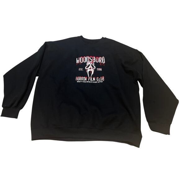 Woodsboro Horror Film Club Sweatshirt Men’s Size XL Black Blood Scream - Picture 1 of 5
